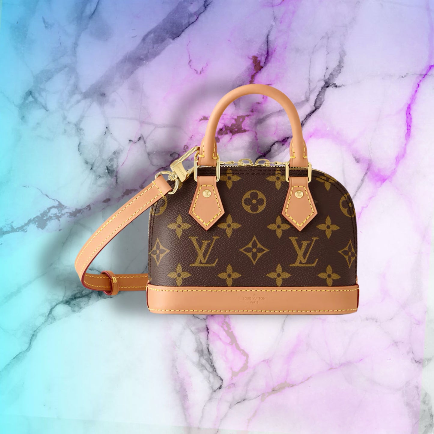 SAC À MAIN ALMA - BEIGE/MARRON￼