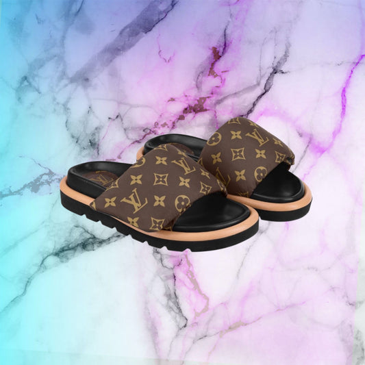 CLAQUETTE LV - MARRON/NOIR